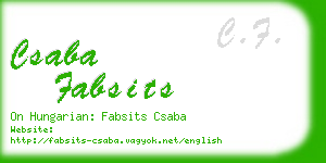 csaba fabsits business card